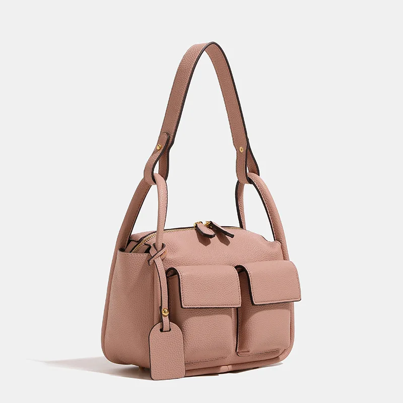 New Women 2023 Stylish Litchi Pattern Soft Pu Leather Shoulder Bag Purses And Handbags Luxury Designer Brand