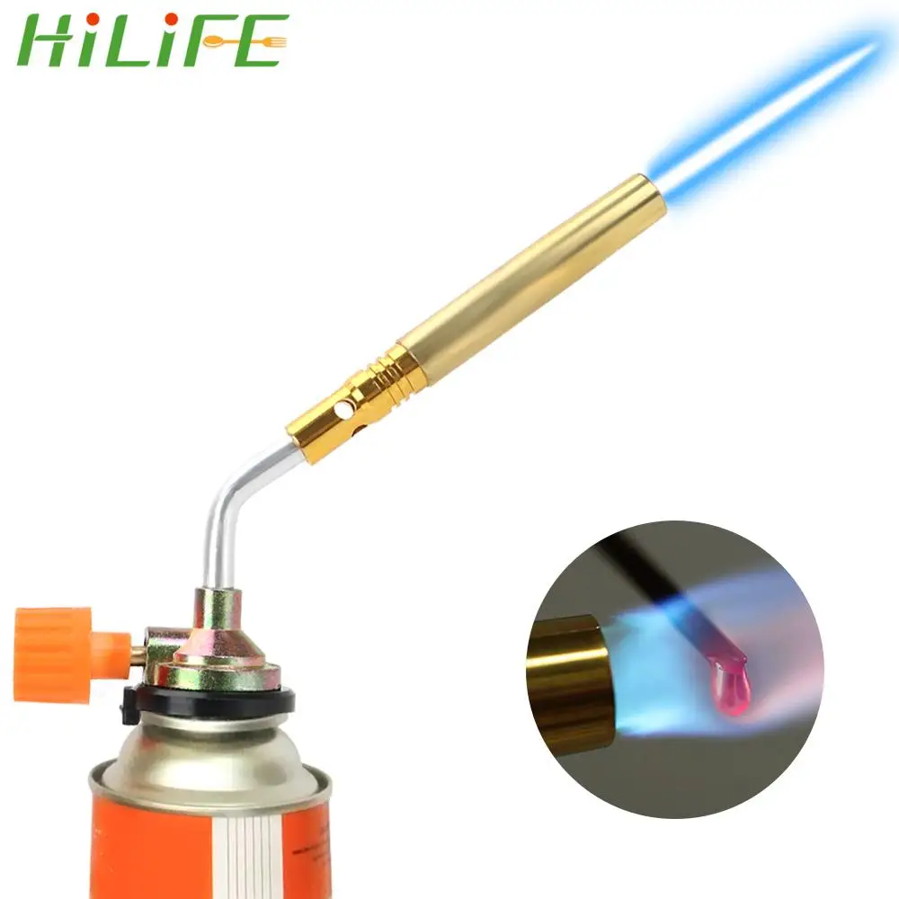 

HILIFE Butane Gas Blow Torch Portable Flamethrower Burner Camping Welding BBQ Tool Welding Torch Hand Ignition Flame Gun