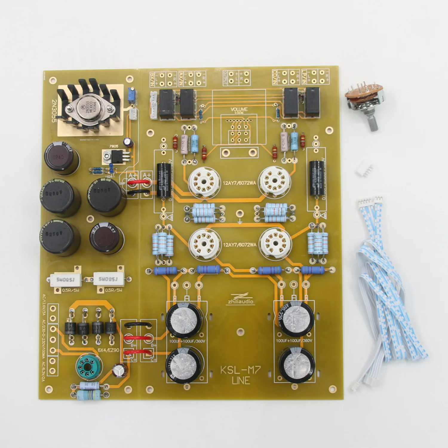 Фото На основе Kondo KSL-M7 Line HiFi DIY 12AY7 вакуумная лампа аудио звуковой предусилитель комплект платы №3
