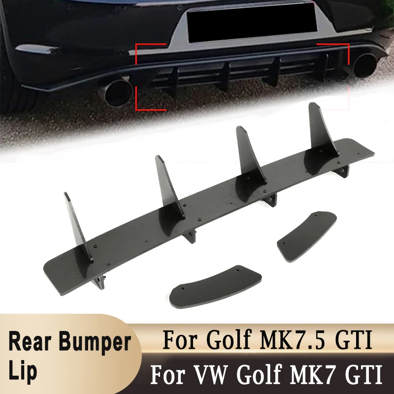 

For Volkswagen Golf MK7 7.5 GTI Rear Bumper Lip Diffuser Side Splitters Protection Racing Car Styling Modification Parts