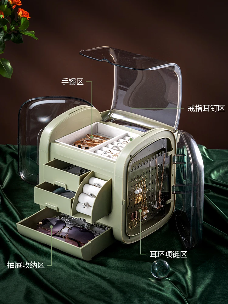 Luxury Jewelry Storage Box Organizer for Girl Transparent Plastic Jewelry Storage Box Large Capacity 360 Earrings Display Gift