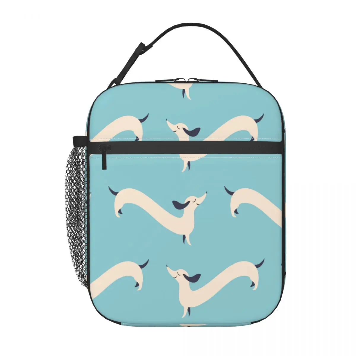 

Fresh Keeping Lunch Bag Funny Long Dachshund Dog Cooler Bag for Drinking Insulation Thermal Bag Insulation Ice Pack