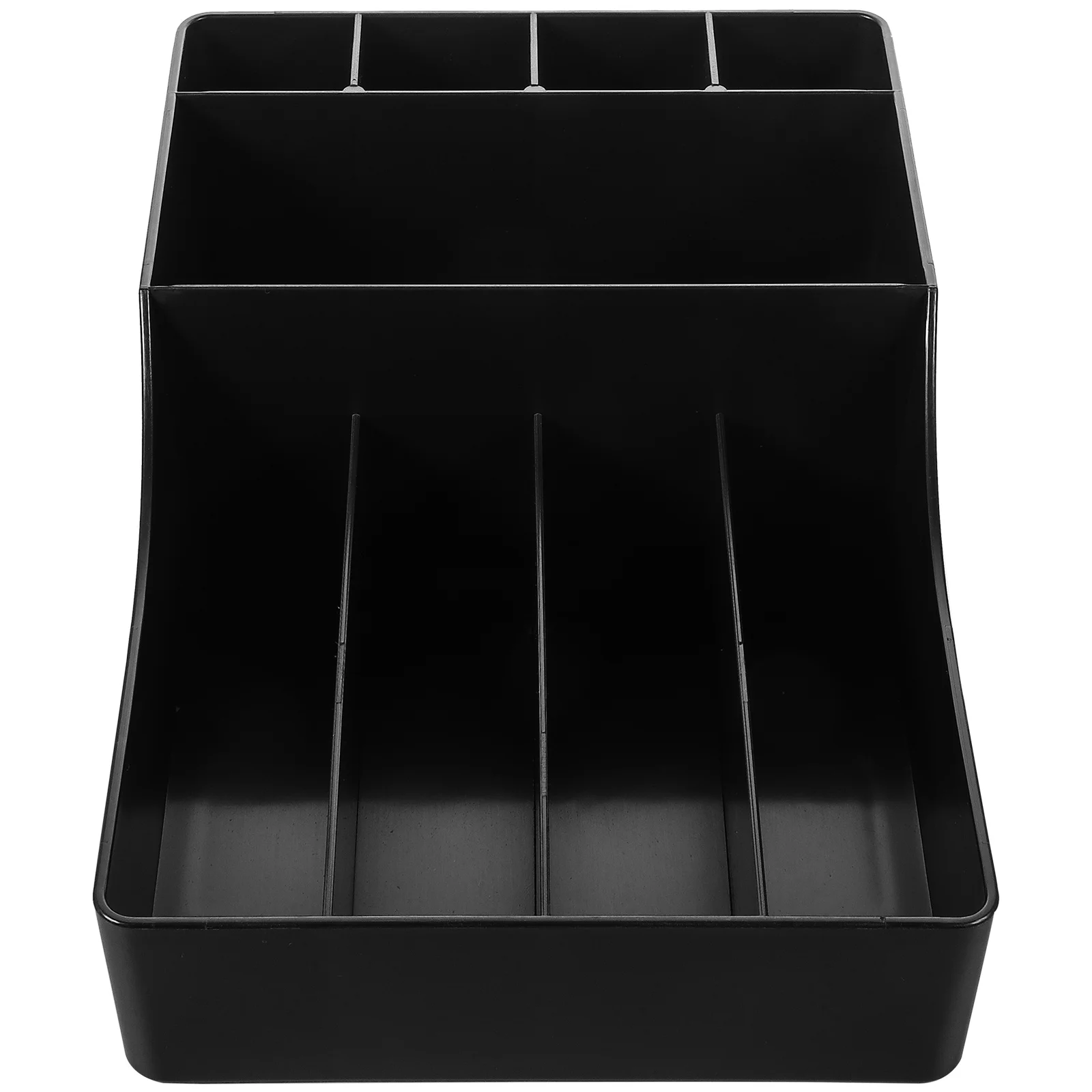 

Practical Coffee Station Organizer Multi-use Compartment Cups Straws Organizer Cafe Supply