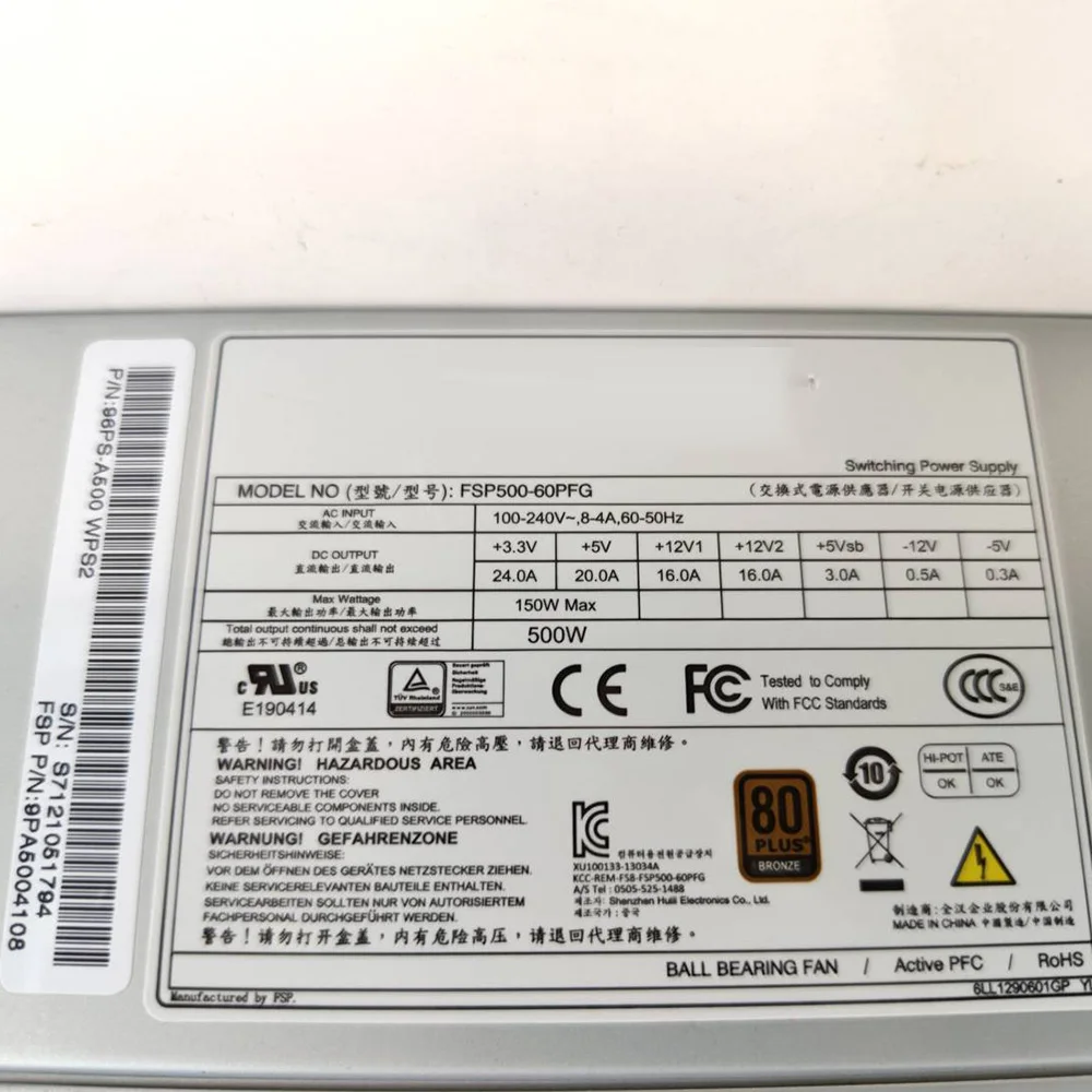 Для Advantech 500W Промышленный источник питания FSP500-60PFG