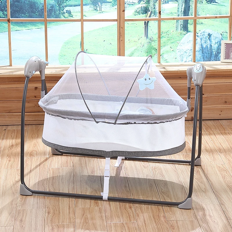 

Детская качели-качалка, Электрический качалка для сна, кровать-качалка, автоматическое кресло-качалка, умная Коаксиальная детская спальная...