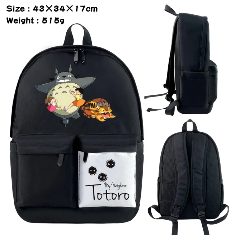 Totoro-mochilas escolares de nailon para niños y niñas, morrales grandes de Anime,...