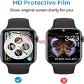 1-4 sztuk hydrożel folia do Apple Watch 7 6 SE 5 4 3 2 1 ekrany ochronne do zegarka Apple Watch Series 38mm 42mm 45mm 41mm 40mm 44mm