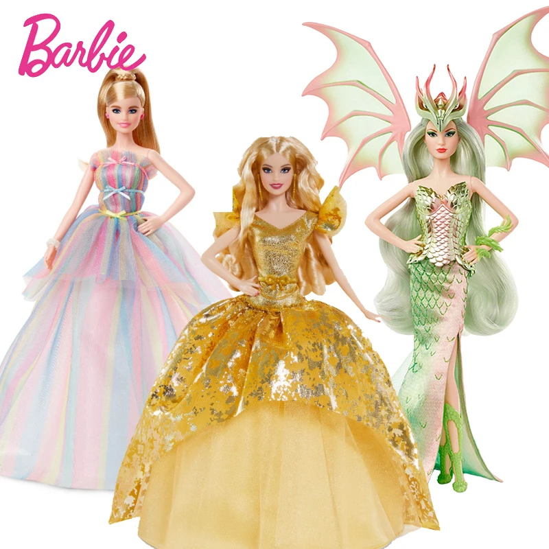 

Original Barbie Doll Mythical Muse Dragon Empress Signature Dolls Ceremonial Dress Limit Collector Edition Toy for Girl Gift Box