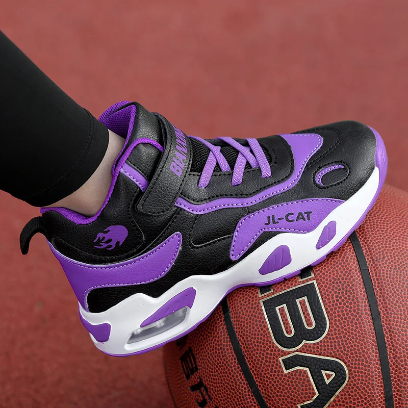 Children's fashion cool children's shock-absorbing basketball shoes elementary school sports shoes running shoes