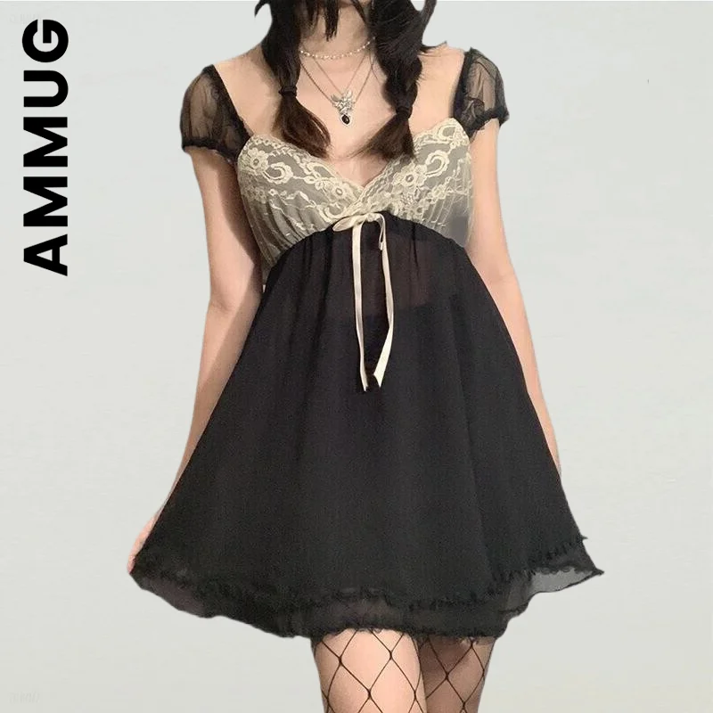 

Женское шифоновое платье с квадратным вырезом, кружевом и квадратным вырезом