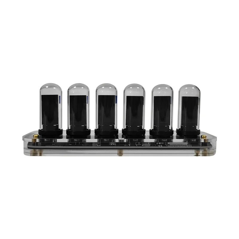 Часы Nixie современные настольные часы прозрачное Хрустальное основание ЖК-экран