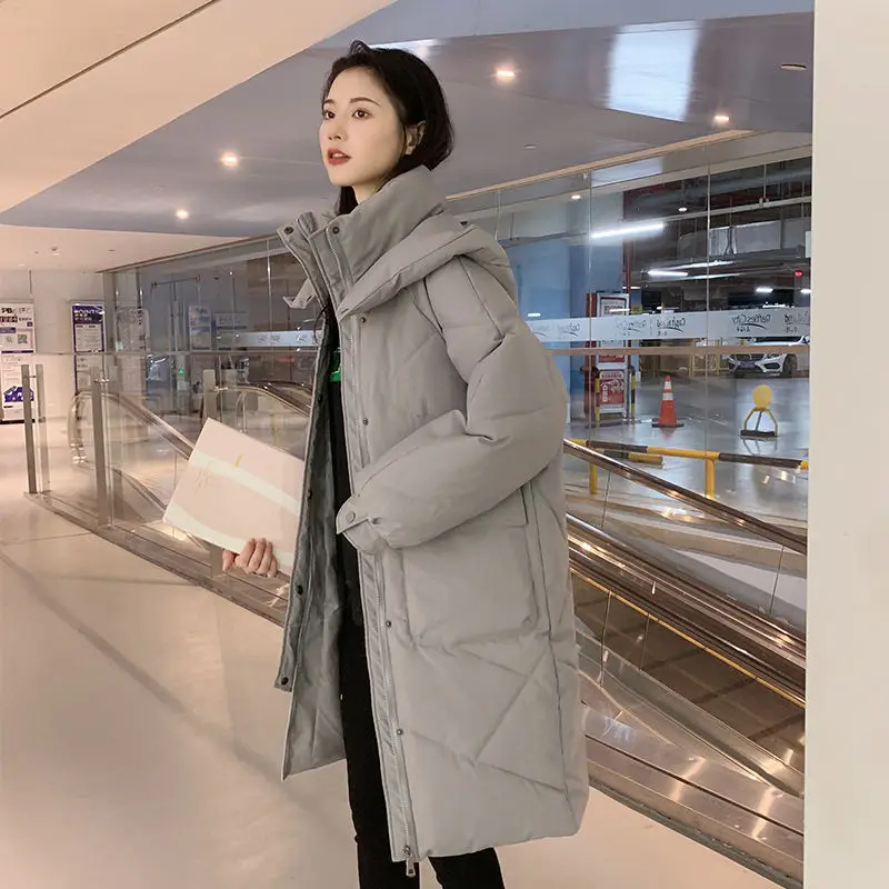 2023 Winter Women Thickening Parkas Coat Casual Hooded Pockets Warm Windproof Parkas Jackets Fashion Female Outwear Coats S67