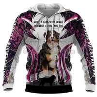 just a girl who loves bernese mountain dog 3d printed hoodies unisex pullovers funny dog hoodie casual street tracksuit