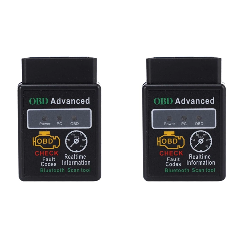 

2 шт., диагностический сканер OBD2 ELM327 CAN BUS для ПК