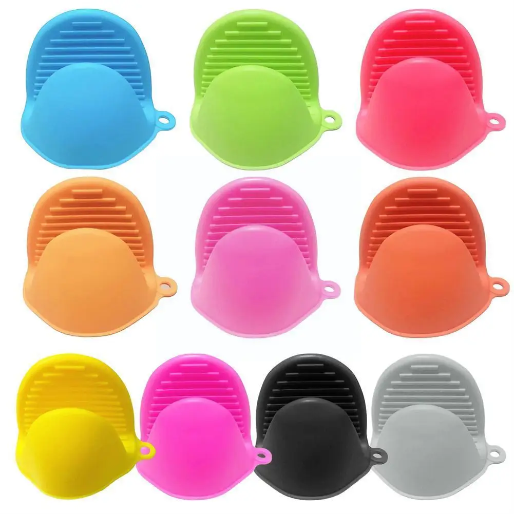 

Silicone Gloves Oven Heat Insulated Finger Gloves Cooking Kitchen Pot Tool Holder Microwave Gripper Baking Non-slip X2K0
