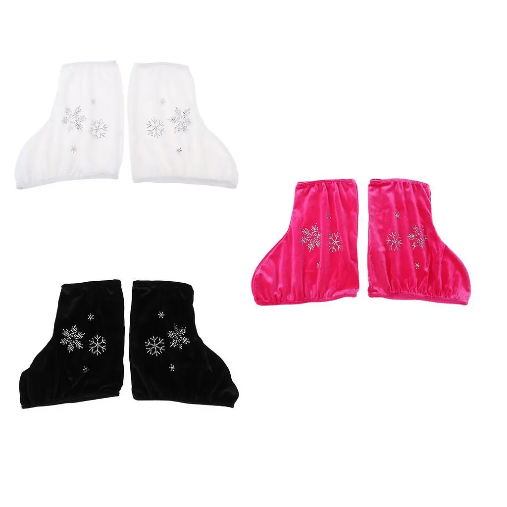 

2pcs Ice Skate Boot Covers Protector for Figure Skating Velvet