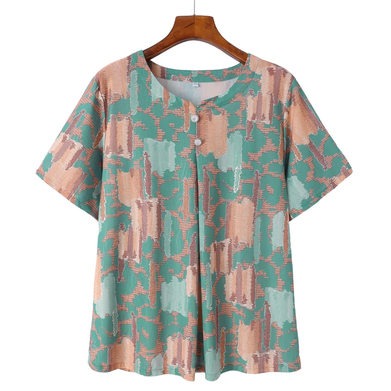 

Блузка женская оверсайз с коротким рукавом, повседневная элегантная Свободная рубашка, лето 2023