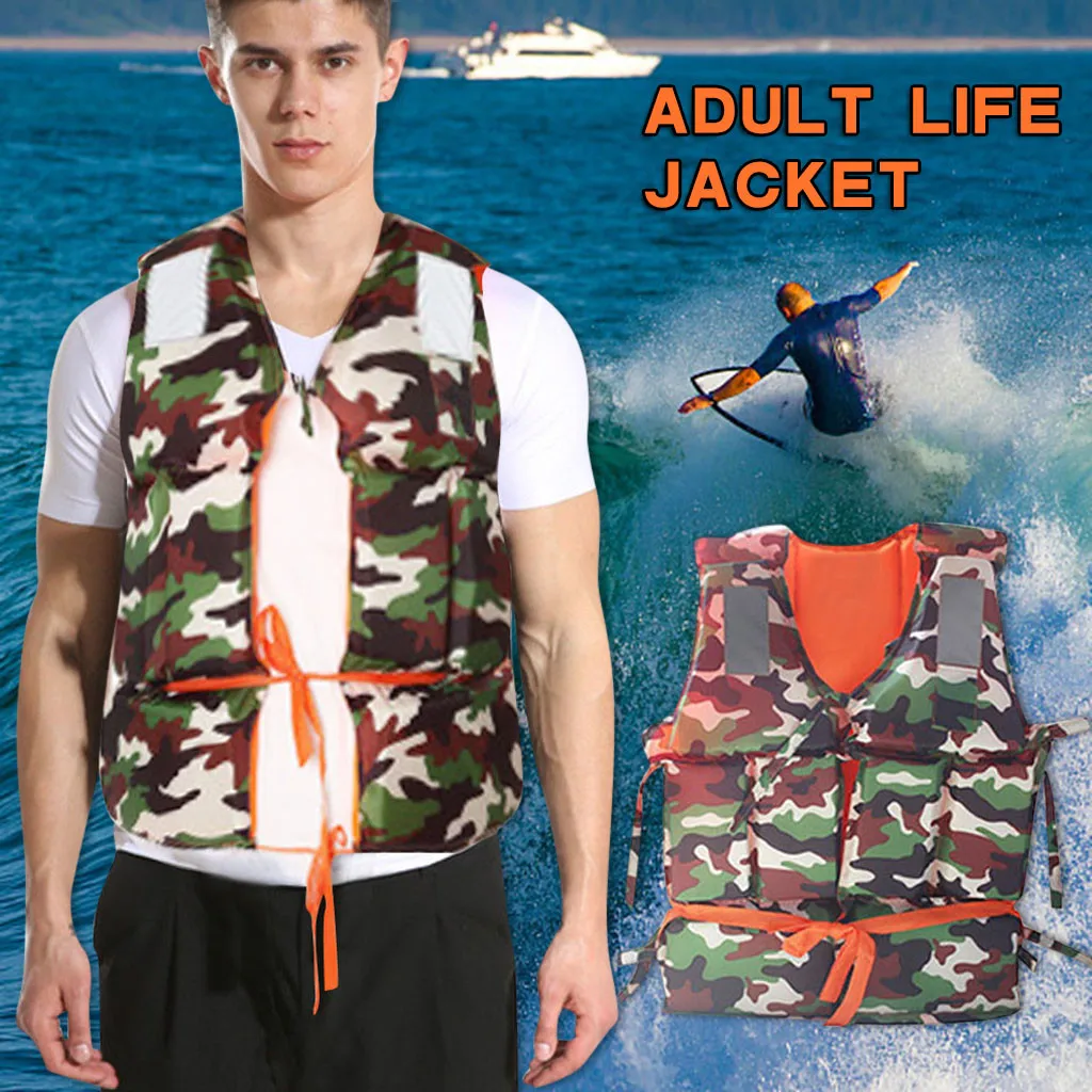 

Жилет для рыбалки и катания на лыжах, каяк для спасения, водная спортивная куртка, лодка, спасательный жилет для взрослых, поплавок для бассе...