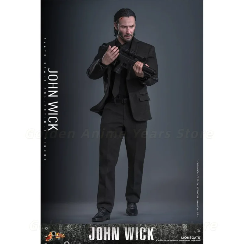 Фото В наличии: Коллекционная фигурка Hot Toys MMS832 Джон Уик в масштабе 1/6 с скульптурной прической, подарок и предмет коллекционирования №1
