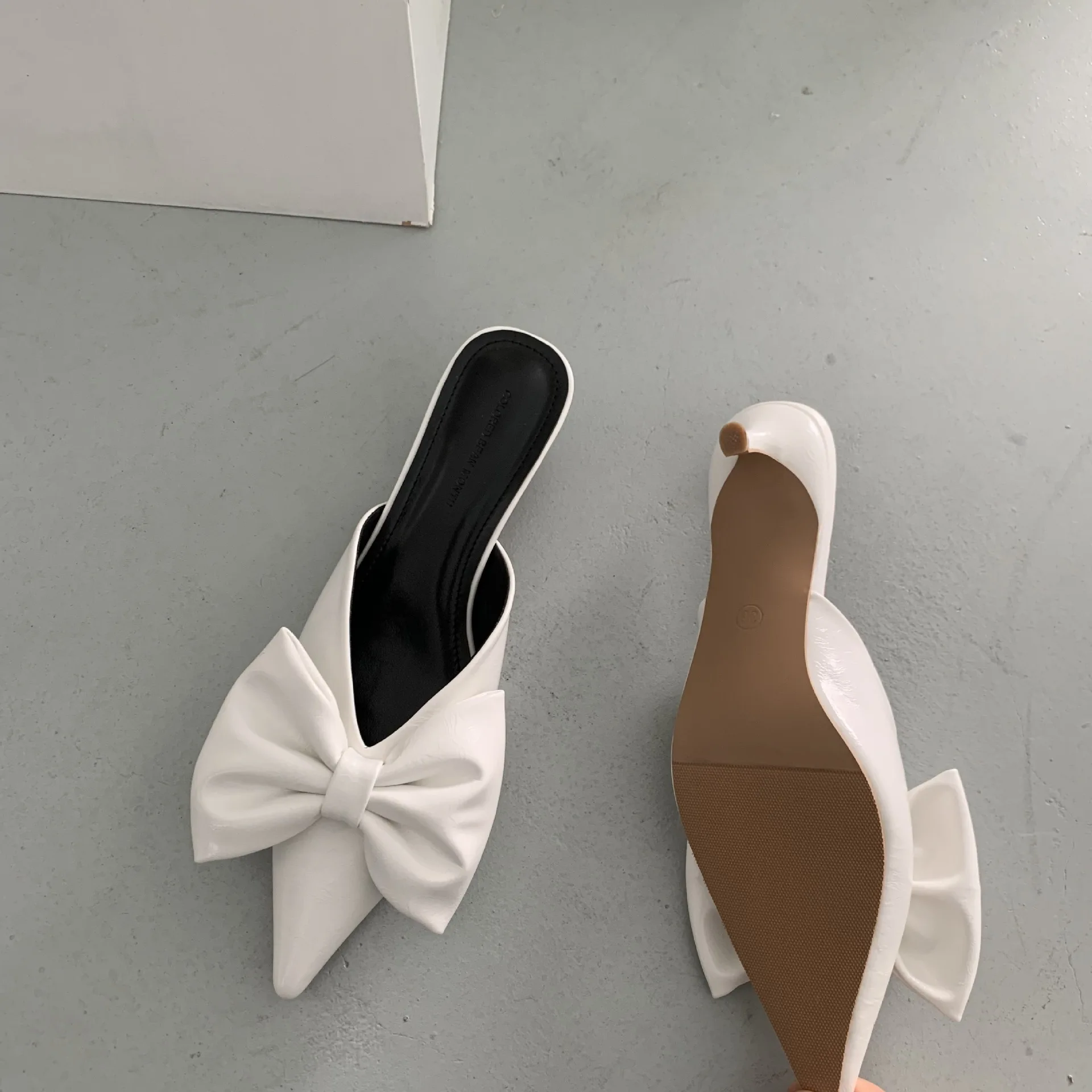 

2022 New Women's Sandals Pointed Toe Butterfly Knot Summer Sexy Ladies Party Wedding Shoes High Heels Female Sandal Large Size