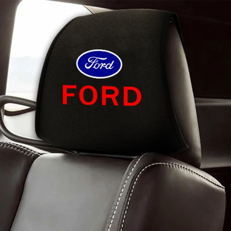 

2pcs Car Headrest Cover Vehicle Seat Pillow Case Headrest Cushion for Ford Focus 2 Mondeo Kuga Fiesta MK7 Escort Edge 4 MK2 MK4