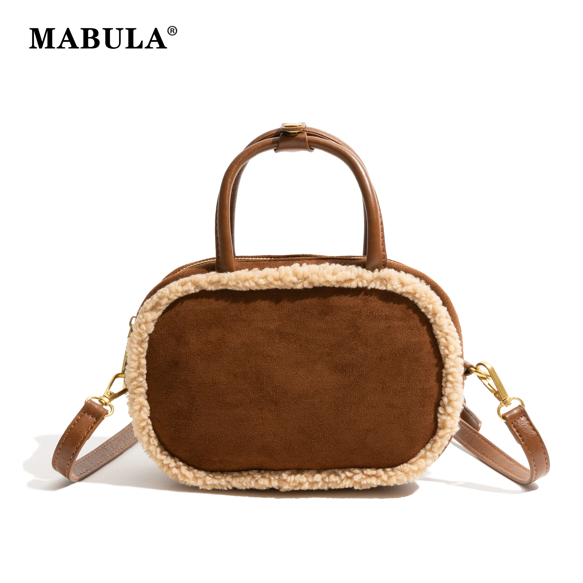 MABULA винтажная женская сумка из овечьей шерсти ретро через плечо повседневная