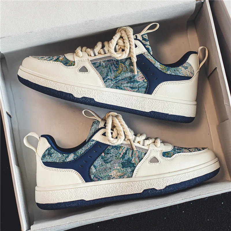Mens summer new low-cut Joker American retro shoes oil painting casual shoes sneakers