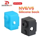 3DSWAY детали для 3D-принтера, силиконовые носки с подогревом, чехол NV6, защитный чехол для нагревательного блока, E3D V6, Hotend, экструдер, синий, черный