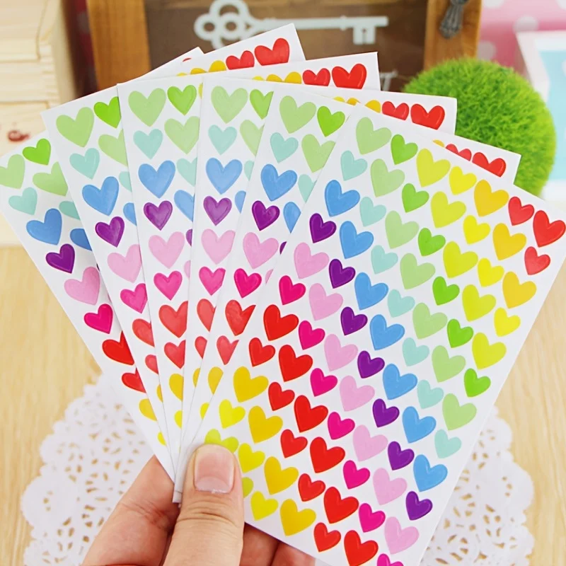 5 шт. наклейка в виде звезды Радуга