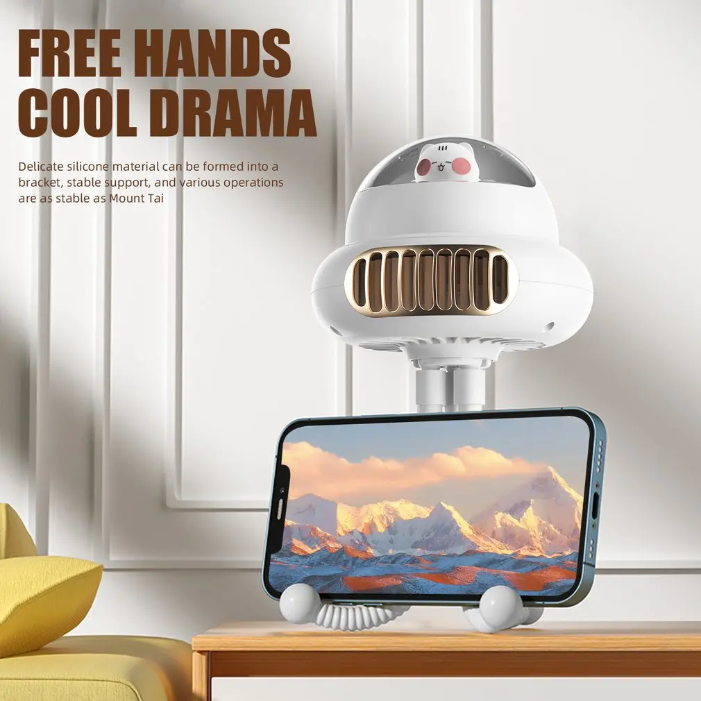 

USB Mini Rechargeable Fan for Baby Stroller Handy Bladeless Fans 4000mAh Battery Clip-on Cooler Summer