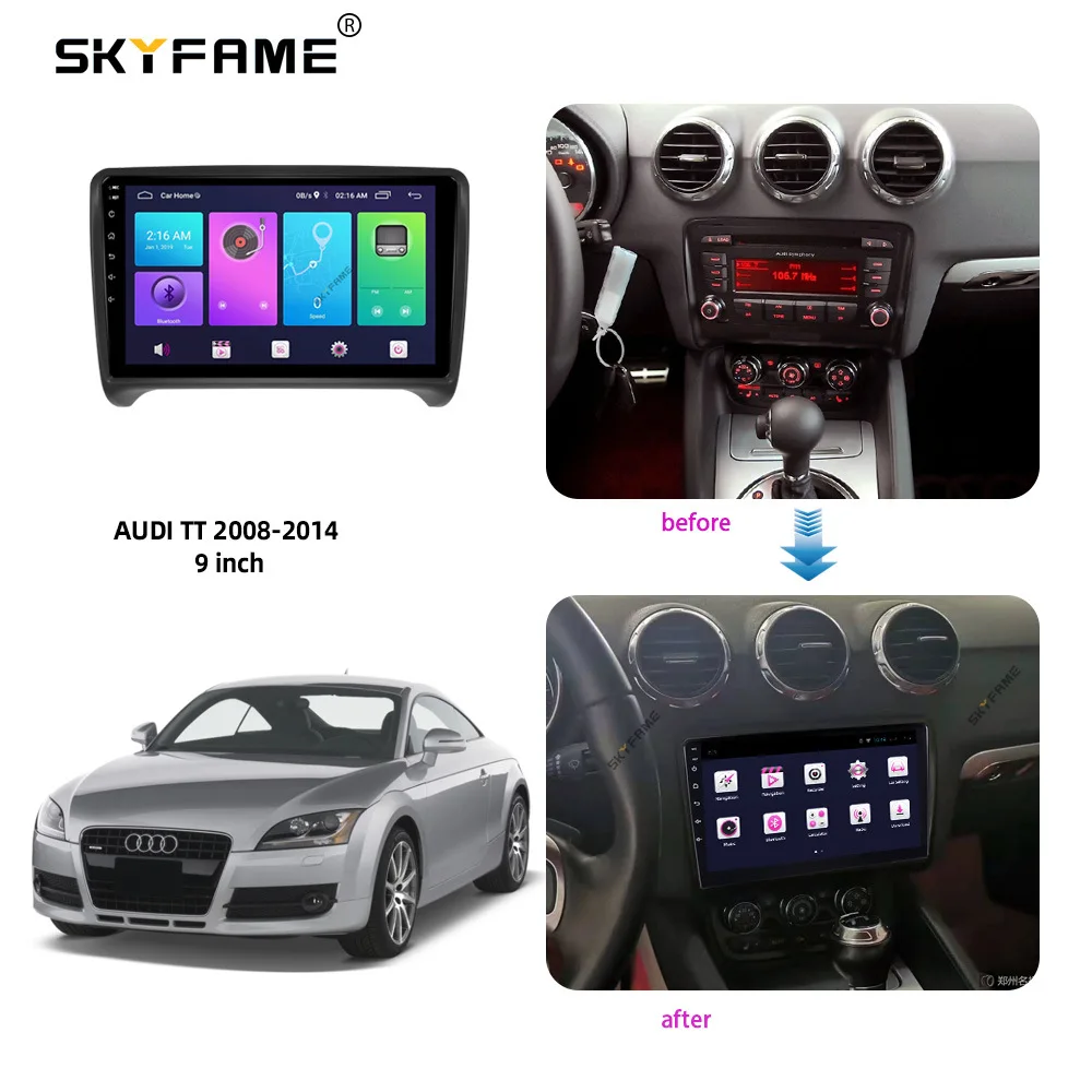 

Автомагнитола для Audi A3 TT 2008-2014 2 Din Android мультимедийный плеер GPS навигация IPS экран 9 дюймов