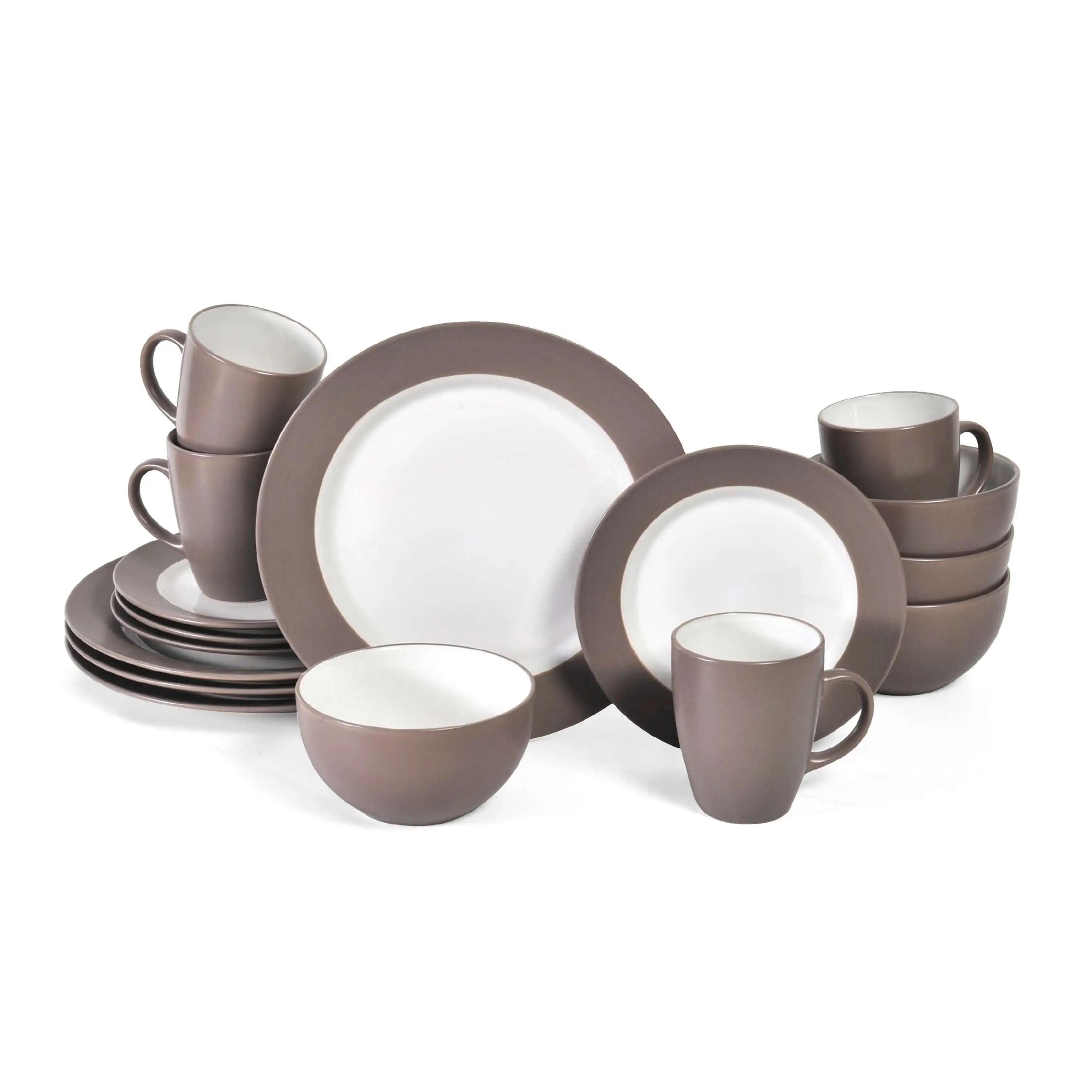Pfaltzgraff&reg; Harmony Taupe 16-Piece Stoneware Dinnerware Se