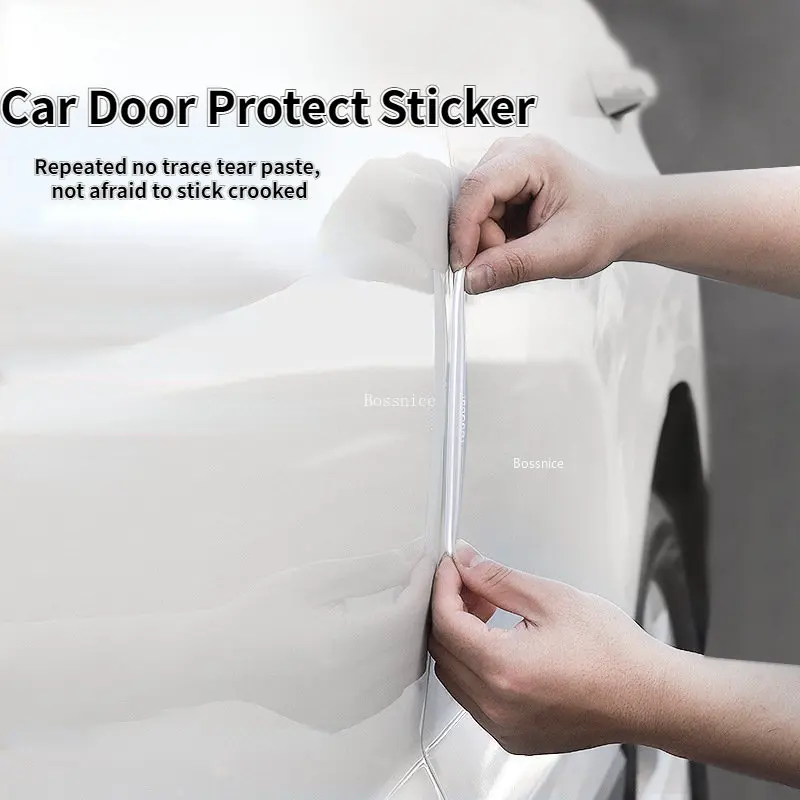 

4Pcs Car Side Door Edge Protector Protective Strip Scrape Guard Bumper Guards Handle Cover Sticker Car Styling