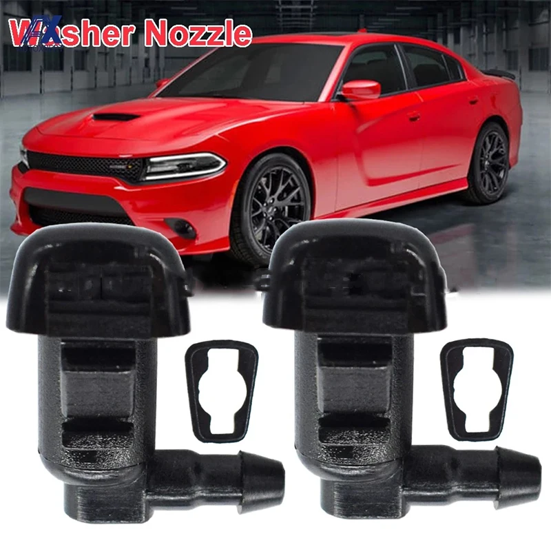 

1 pair Front Windshield Wiper Blade Washer Spray Nozzle Jet For Dodge Challenger