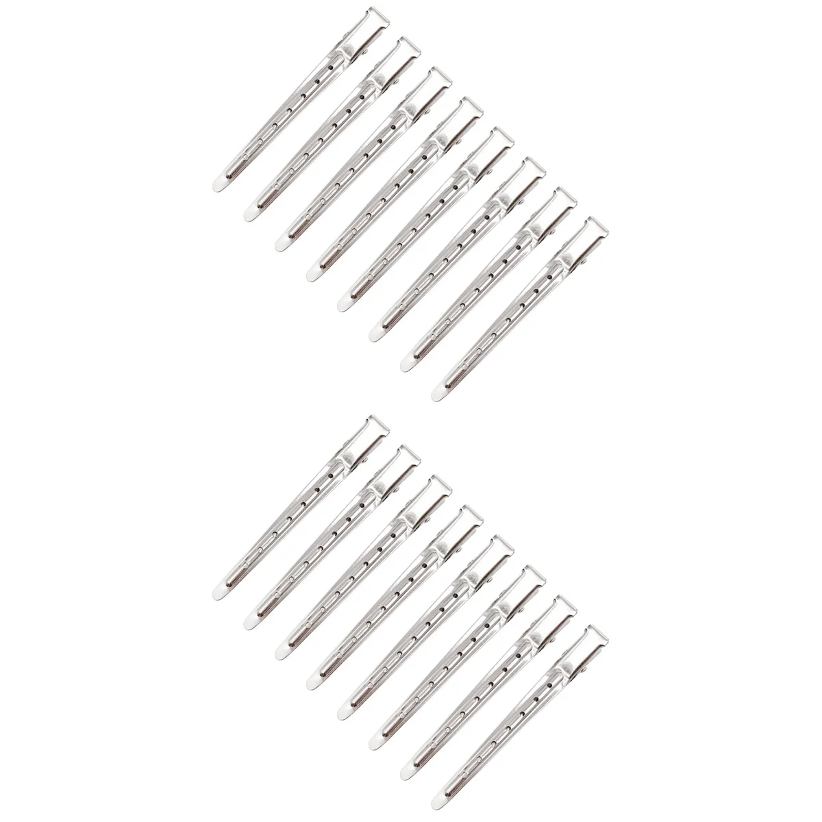

40 pcs Large Duckbill Clips Stainless Steel Professional Hairdressing Clips Hair Sectioning Crocodile Clips (Silver)