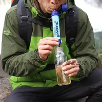 Outdoor water purifier outdoor drinking portable direct drinking filter straw survival emergency survival supplies water bottle