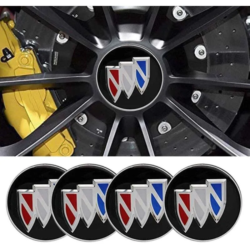 

4pcs 56mm Car Wheel Hub Stickers Center Cap Emblem Badge Decal For Buick logo regal encore lacrosse excelle verano
