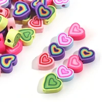 3050pcs colorful melaleuca heart shape clay beads polymer clay spacer beads for jewelry making diy bracelet necklace handmade