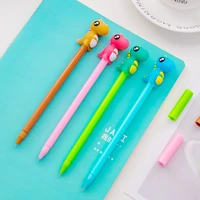 1 pcs cute colorful little dinosaur gel pen black 0 38mm ball pen student stationery