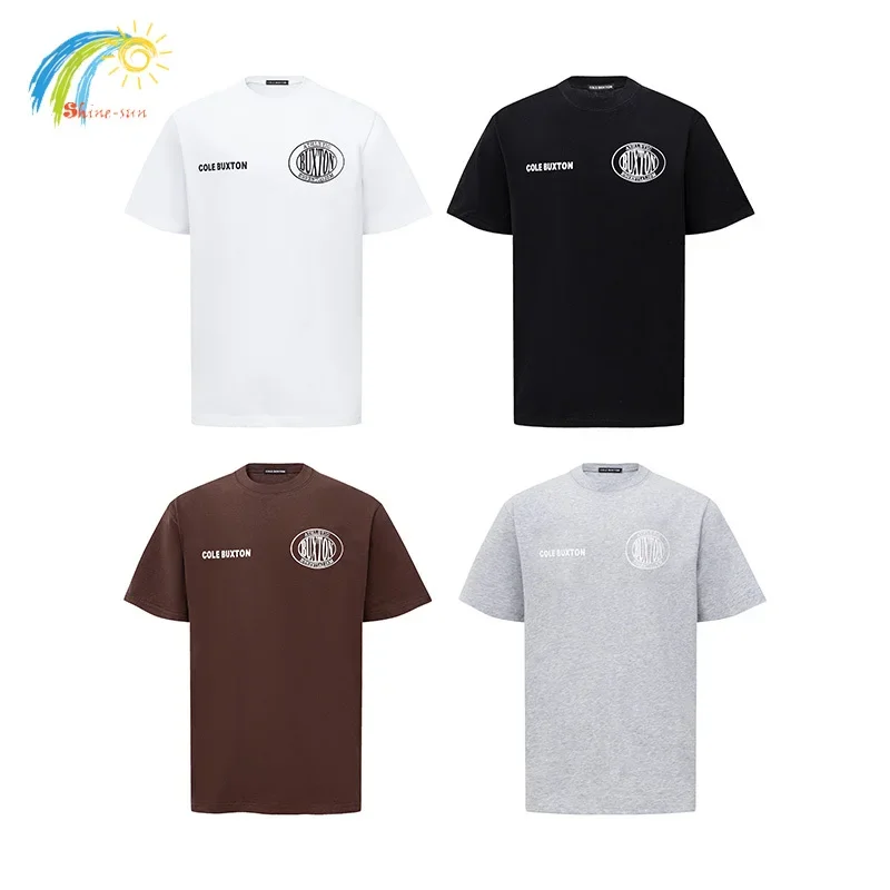 

24SS Classic LOGO Medal Print Cole Buxton T-Shirt Men Women 100% Cotton Oversized Gray Brown Black White Short Sleeve CB Tee Top