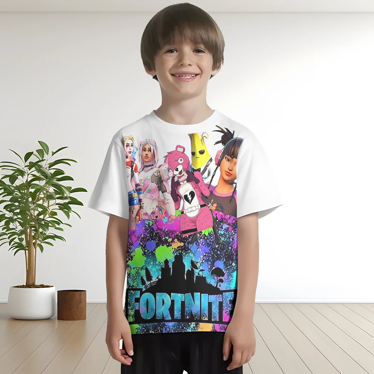 Популярная детская одежда с 3D принтом для игр-Fortnites мужская уличная детей от 5 до 14