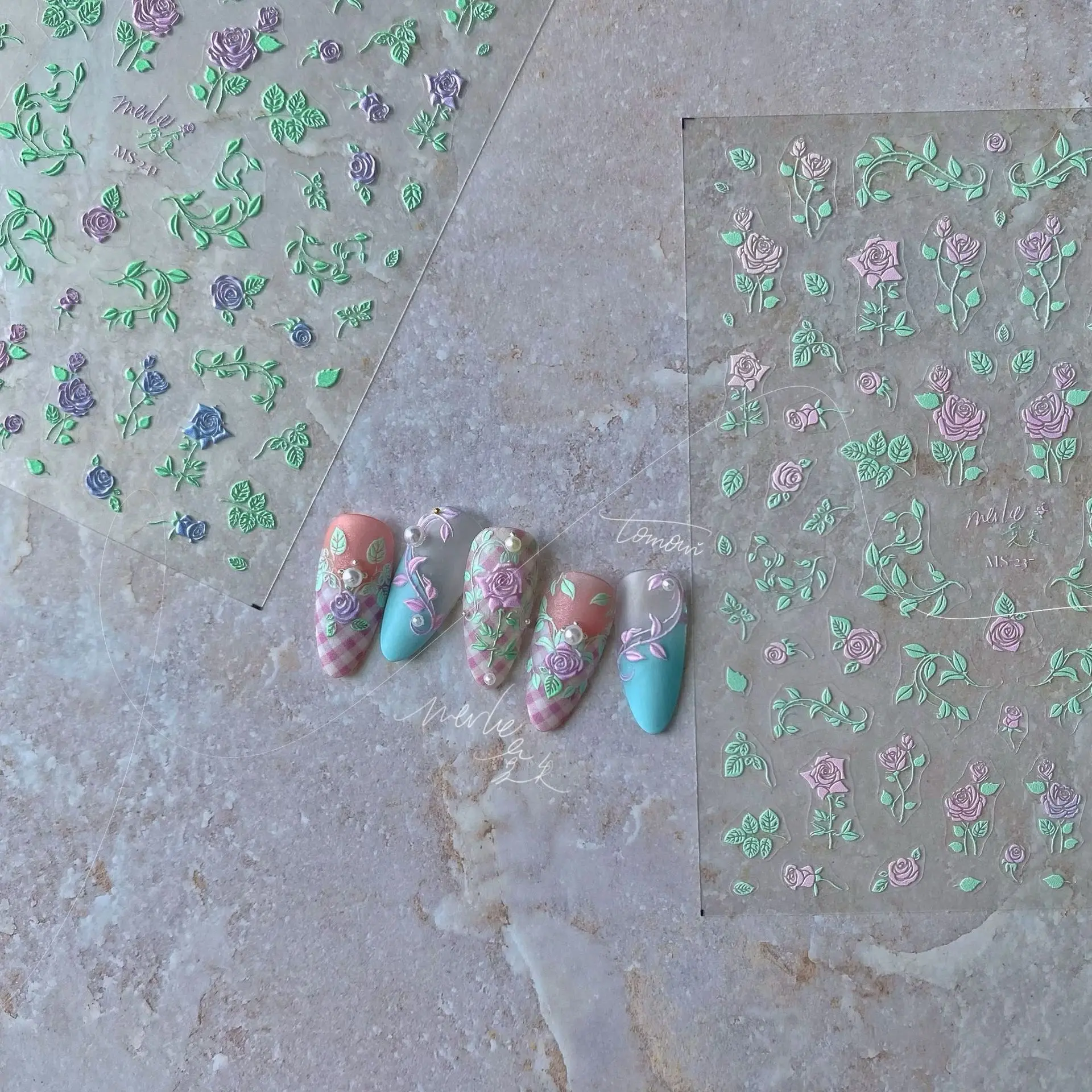 

Клейкий слайдер Tomoni 3D для дизайна ногтей, розовая роза, для творчества, красивые свадебные украшения для дизайна ногтей, инструмент для мани...