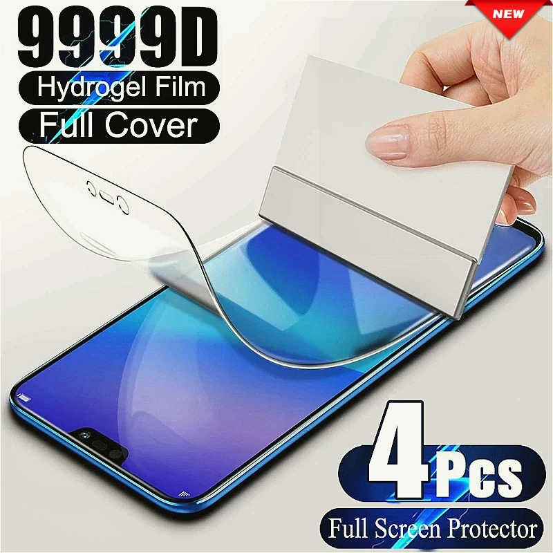 

4PCS Full Cover Hydrogel Film For Huawei P30 P40 P20 Lite P50 Pro Screen Protector For Huawei Mate 20 30 40 50 Pro Lite Film