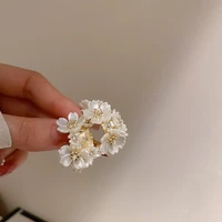 earrings korean style exquisite flowers stitched wedding earrings temperament simple fashion versatile earrings female jewelry