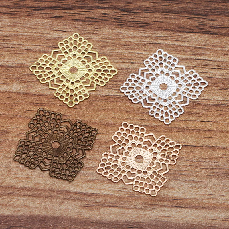 

100 шт., 23 мм, металлические украшения в виде цветов