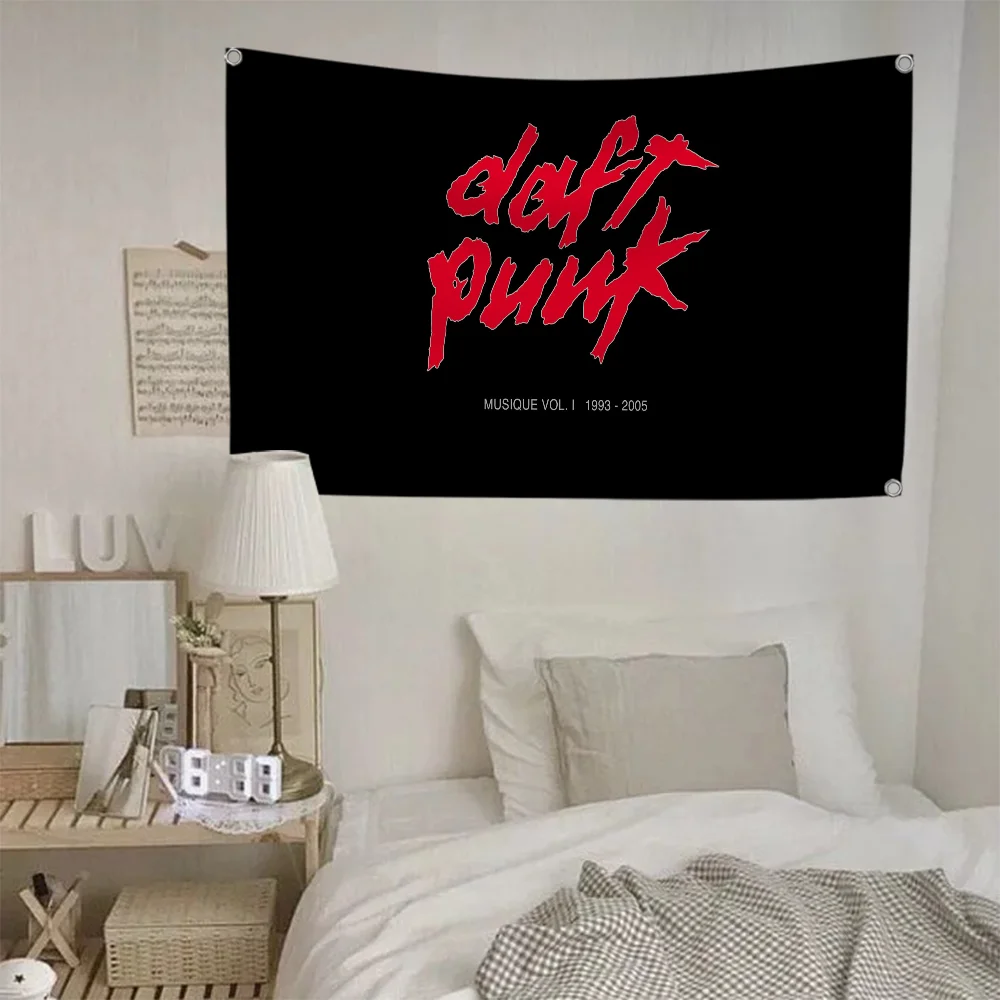 Двойное проникновение Daft Punk флаги флаг идол база для украшения автомобиля дома