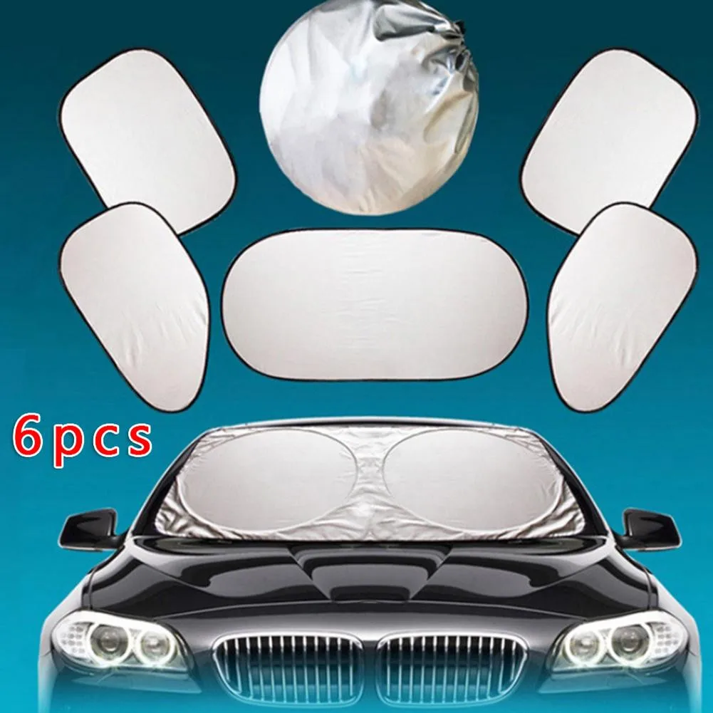 

Breathable Car Sunshade Parts Side Waterproof 6pcs/Set Accessories Anti-UV