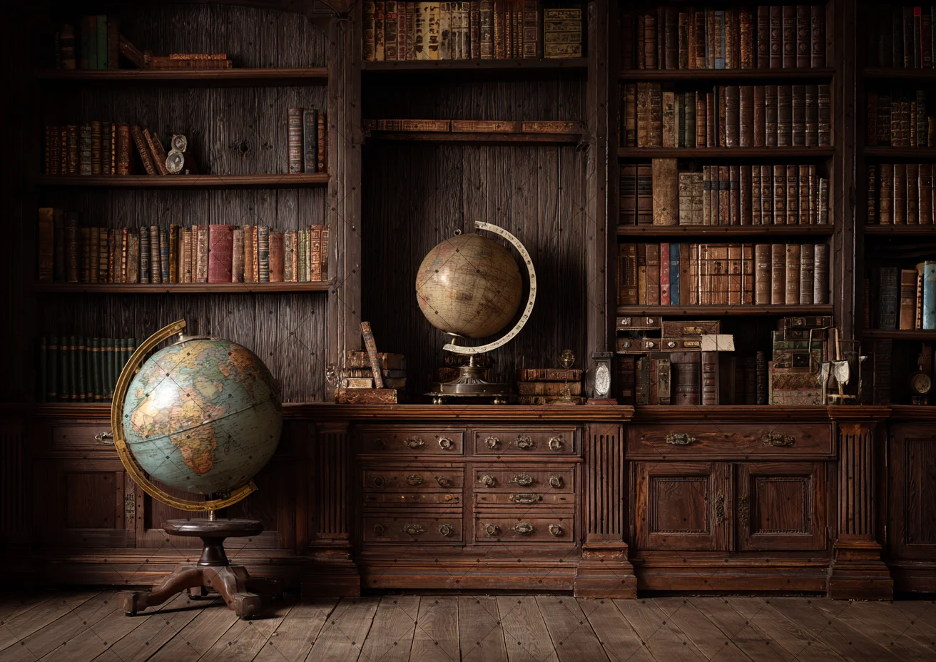 Фото Фон для фотосъемки: книжный шкаф, книжный магазин, декор для детских и студенческих портретов, фон для дня рождения, баннер для фотостудии №3