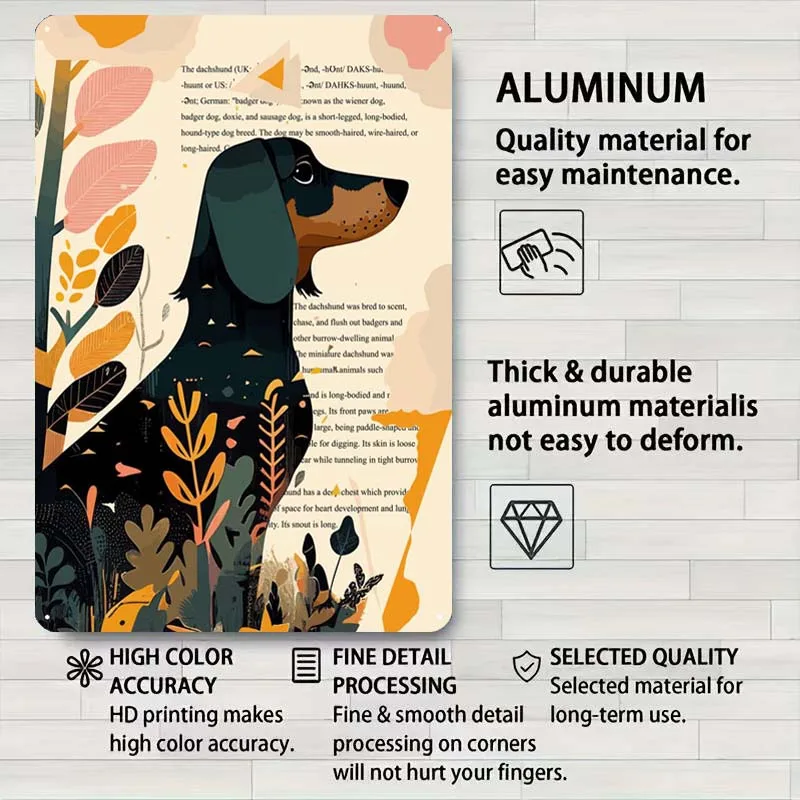 Забавный плакат с таксой металлические настенные плакаты ретро жестяные знаки
