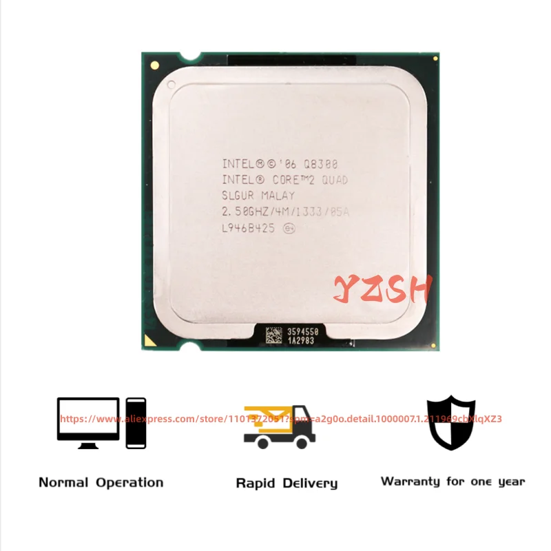 

Intel Core 2 Quad Q8300 2.5 GHz Quad-Core Quad-Thread CPU Processor 4M 95W LGA 775